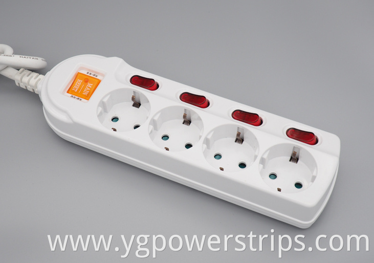 German Standard Multi Outlet Power Strip Yss 4h 4 Jpg